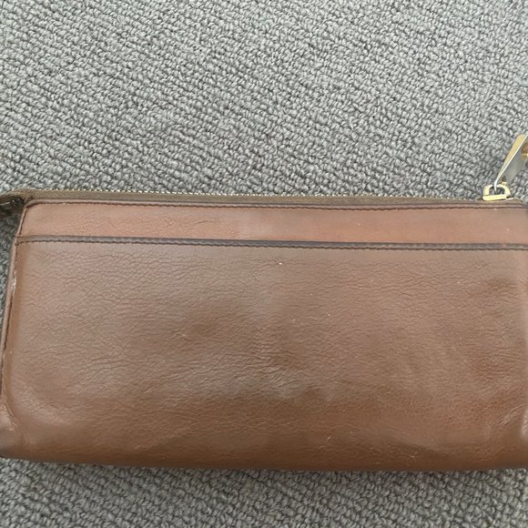 GENUINE MARC JACOBS BROWN LEATHER WALLET - GOLD HARDWARE - MADE IN ITALY - Picture 4 of 6